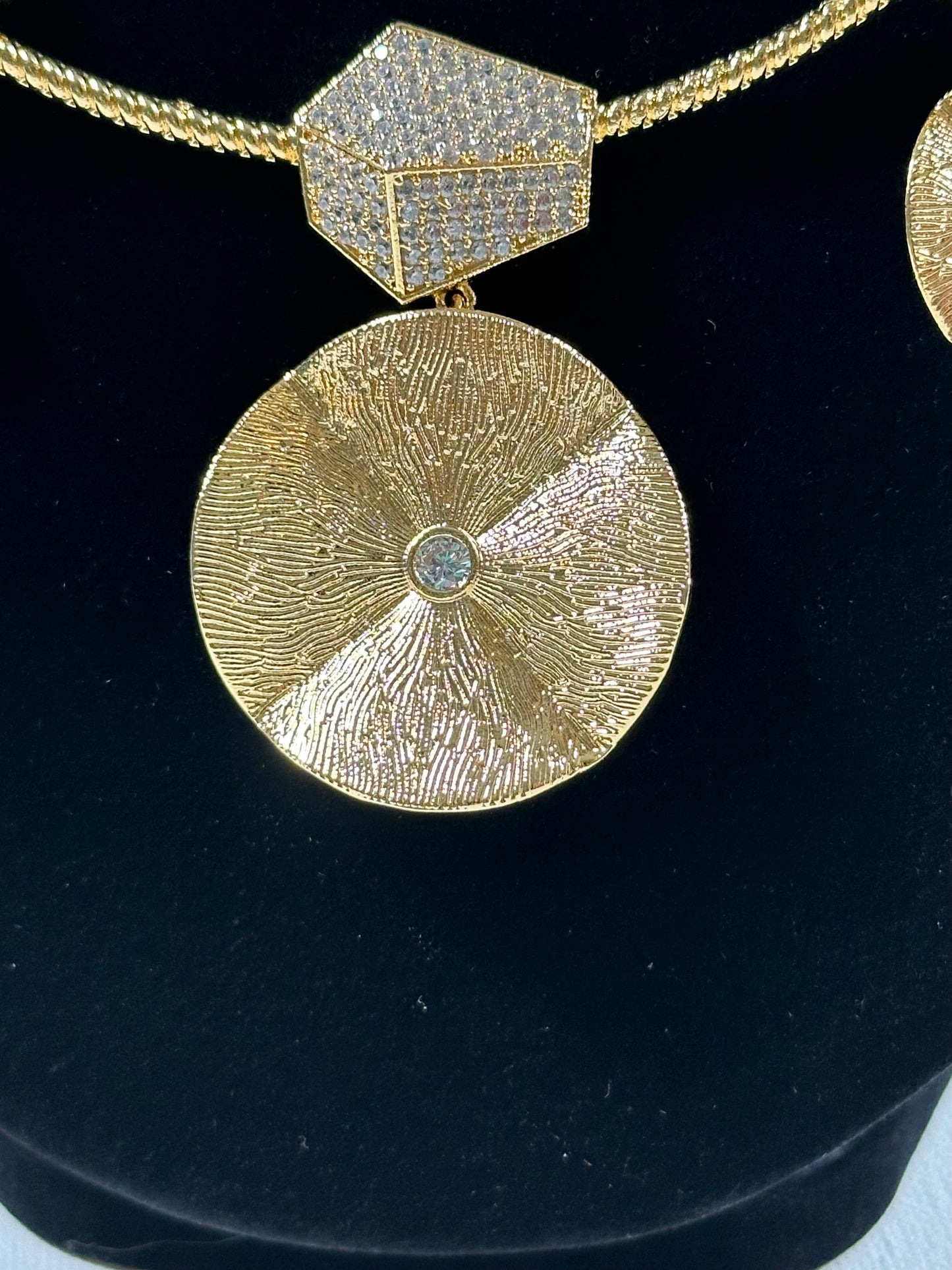 Golden Color Necklace and Earrings