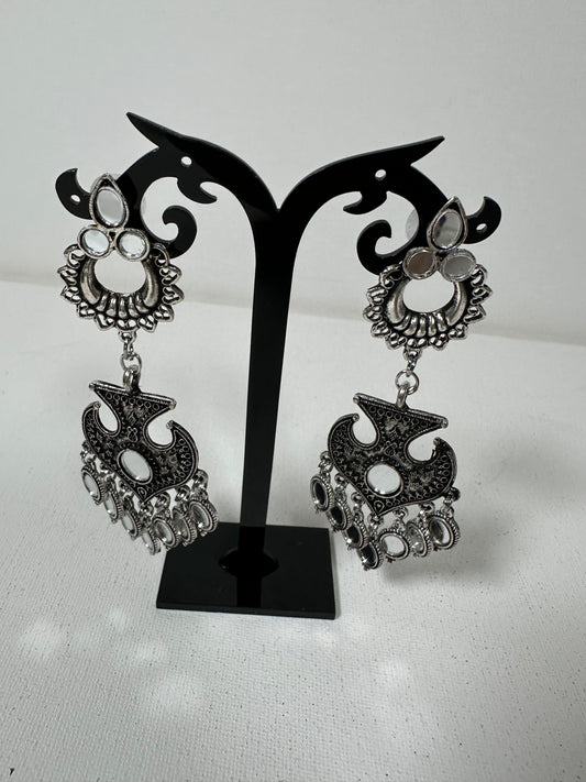 Oxidized Silver color Earrings