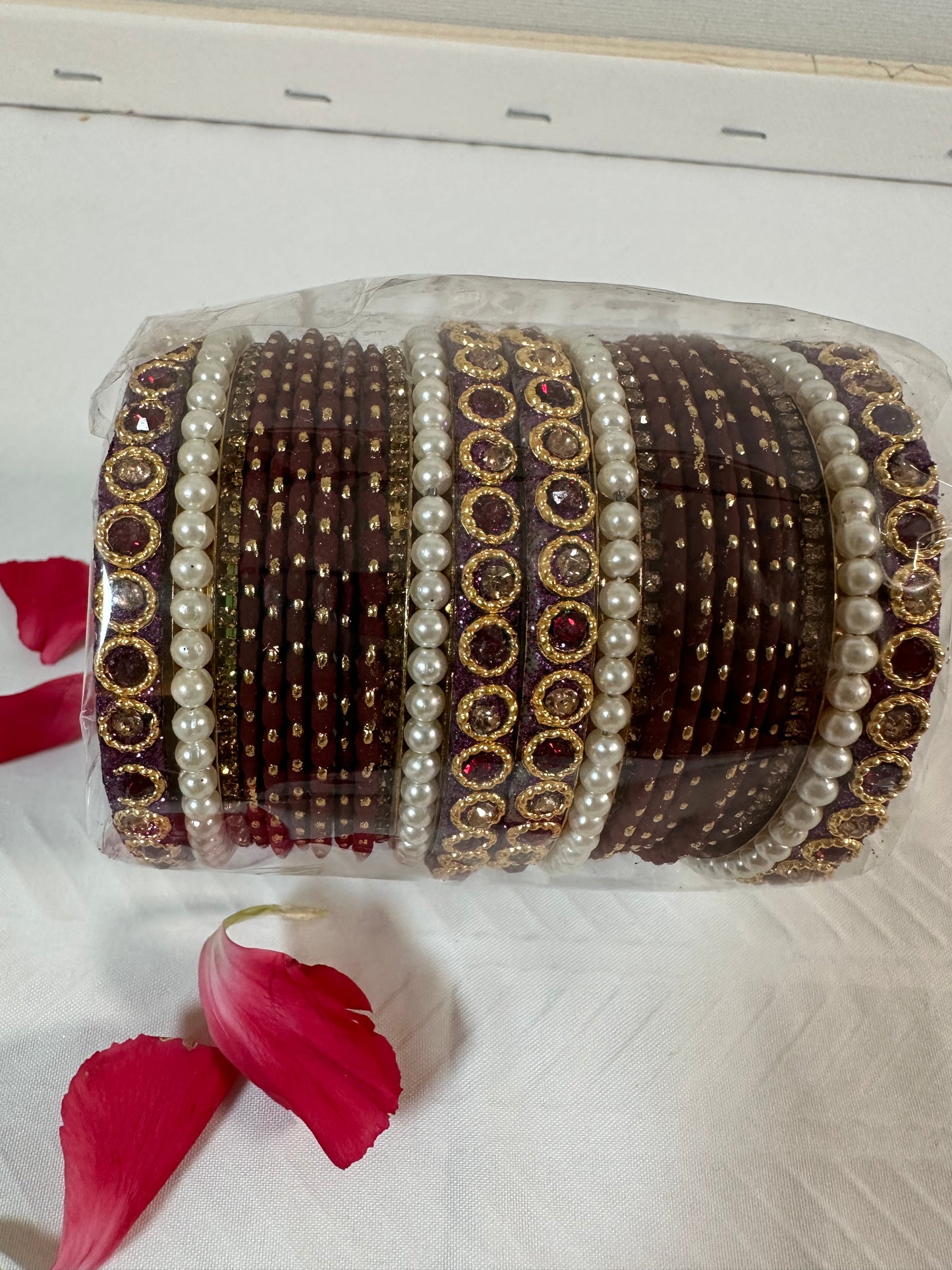 Bangles with Glossy Zirconia Crystals