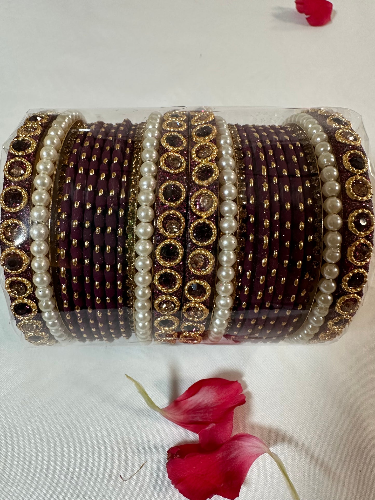 Bangles with Glossy Zirconia Crystals