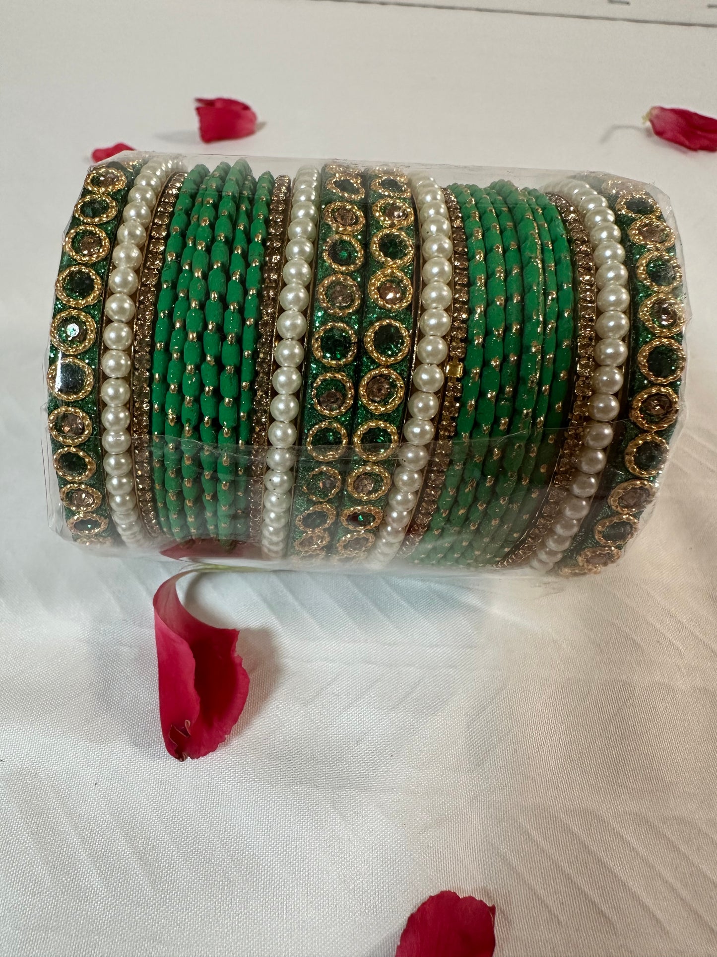 Bangles with Glossy Zirconia Crystals