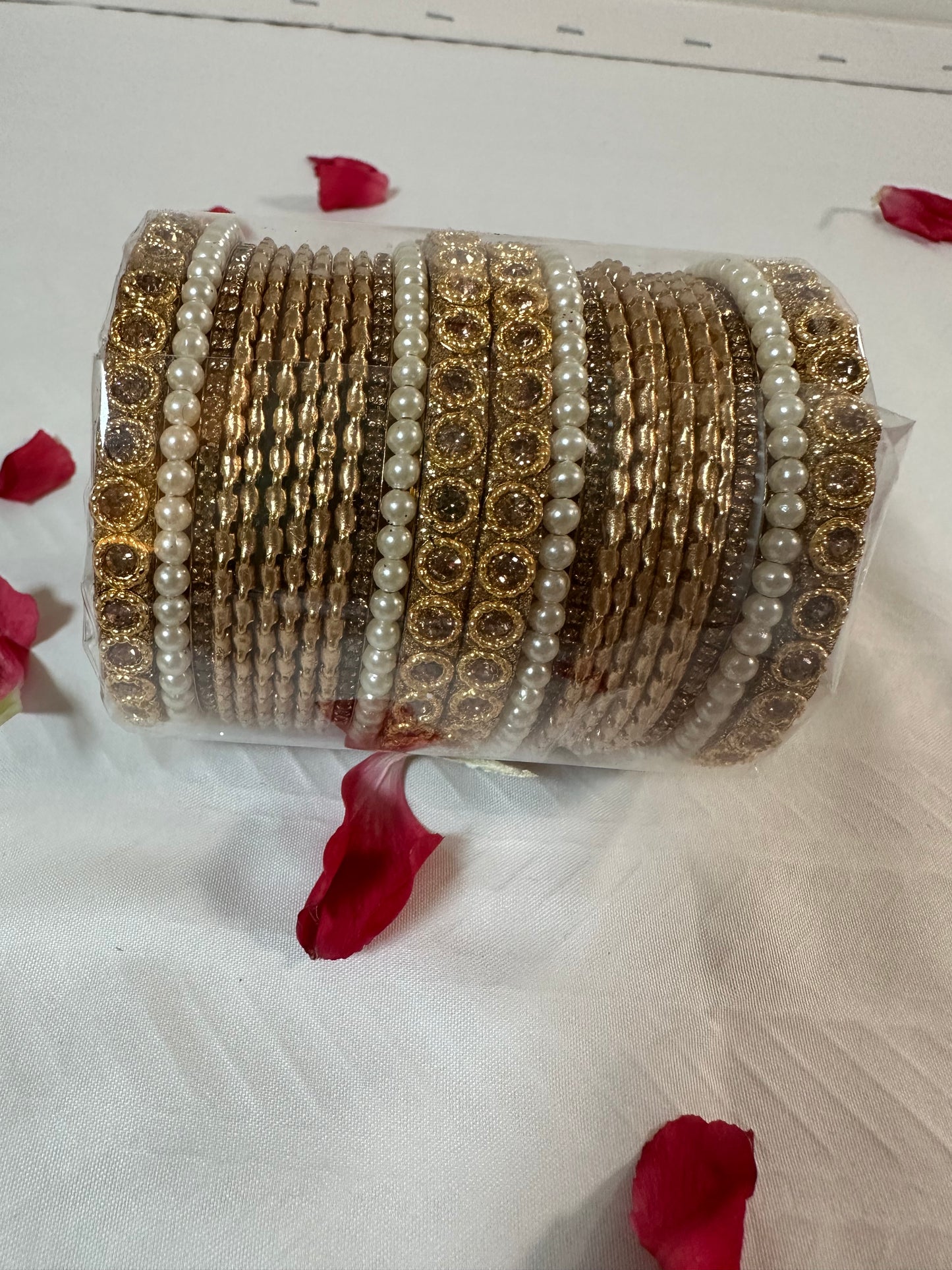 Bangles with Glossy Zirconia Crystals