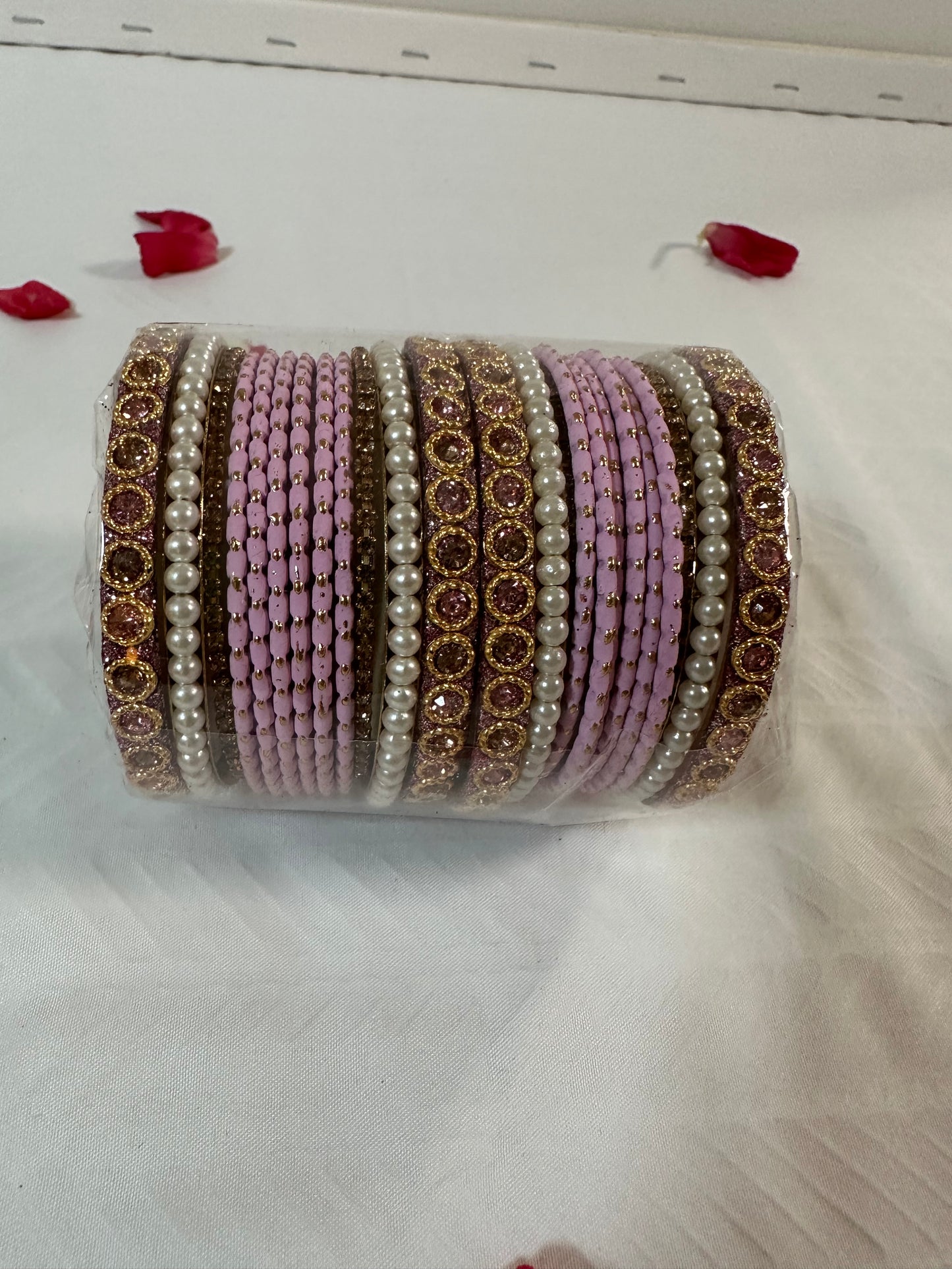 Bangles with Glossy Zirconia Crystals