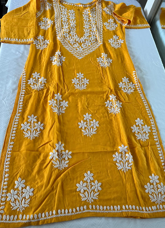 Lucknowi Chickenkari Long Kurti