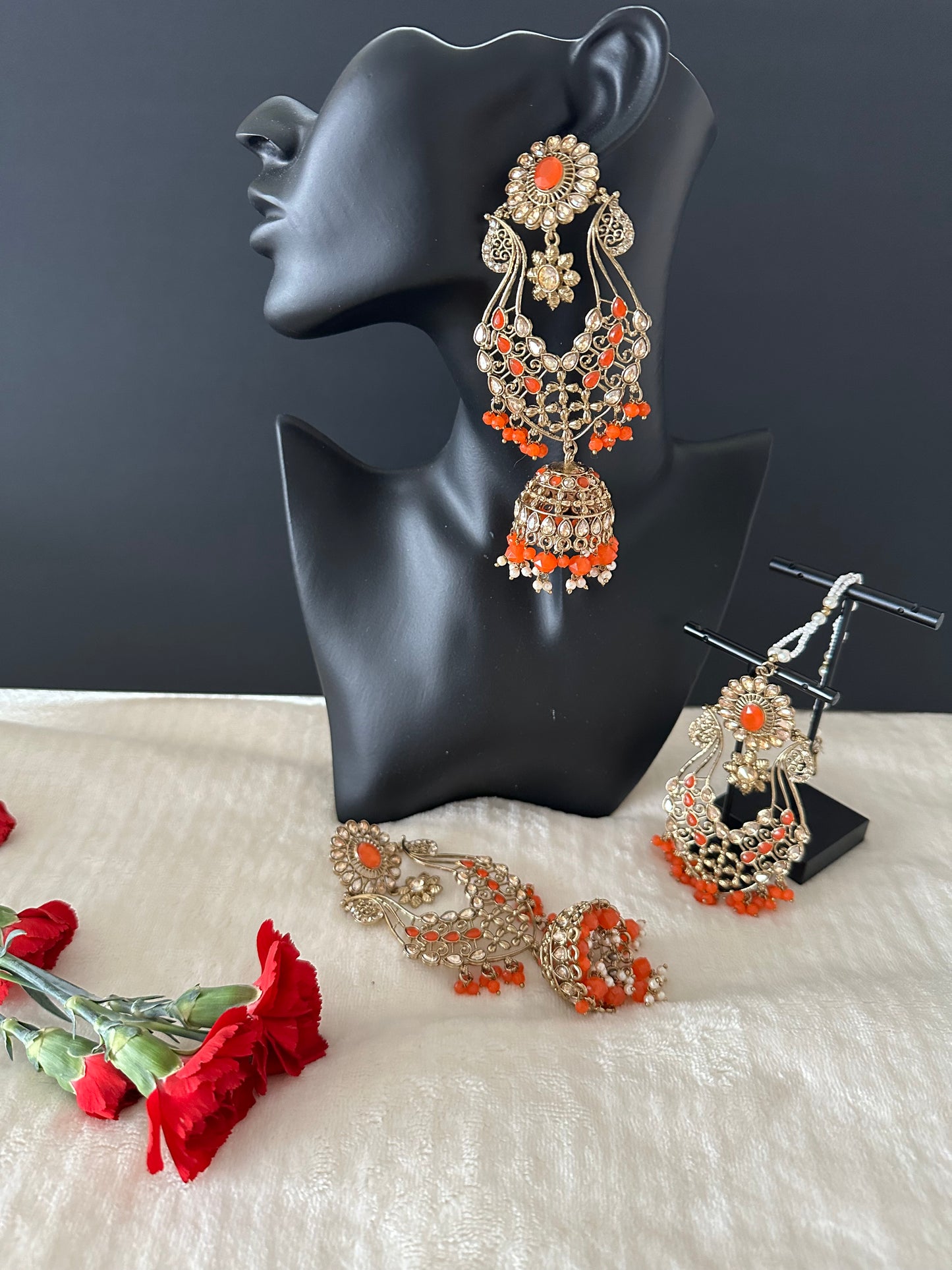 Earrings Set with Tikka