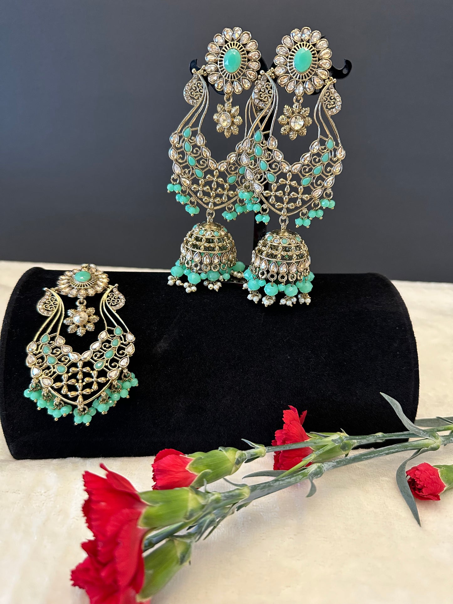 Earrings Set with Tikka